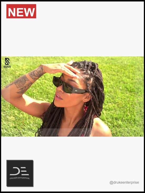 Trendy Y2K Rectangle Polarized Sunglasses for Women Men Fashion Designer Rave